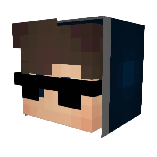 KjehnCr Minecraft avatar head, 3D render