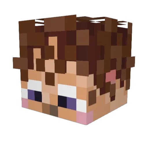 Kjellman_ Minecraft avatar head, 3D render