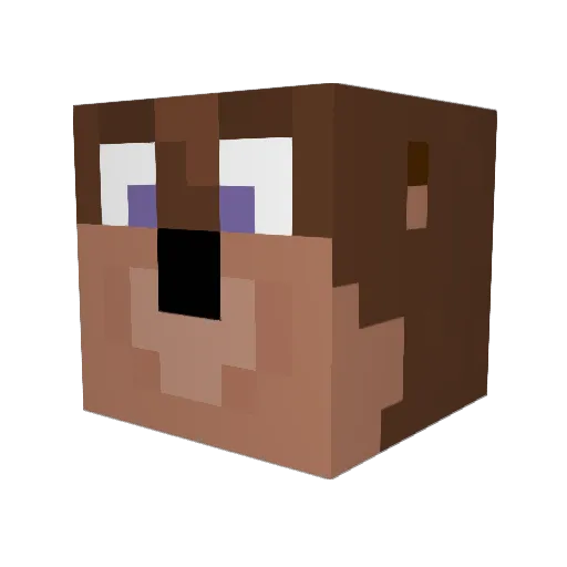 Kjesvale Minecraft avatar head, 3D render