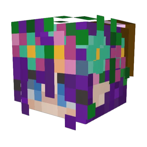 Kjjjj1 Minecraft avatar head, 3D render