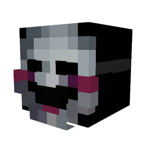 Kjolm Minecraft avatar head, 3D render