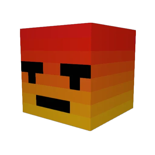 Kjombis Minecraft avatar head, 3D render
