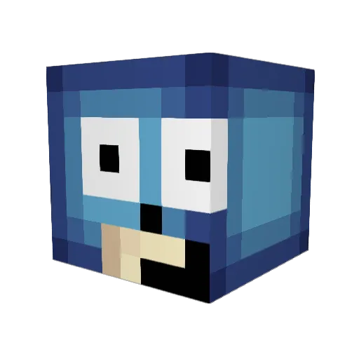 Kjorvas Minecraft avatar head, 3D render