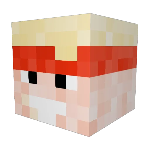 Kjosern Minecraft avatar head, 3D render