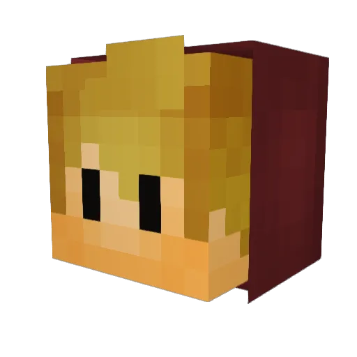 KjrHD Minecraft avatar head, 3D render