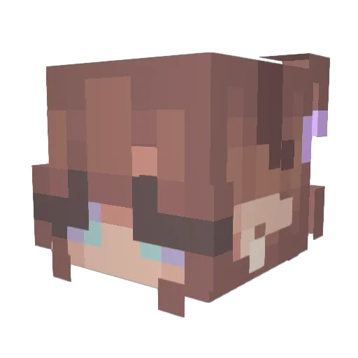 Kjvg Minecraft avatar head, 3D render