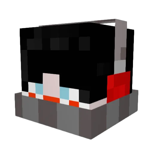 KkZiyan3Z Minecraft avatar head, 3D render