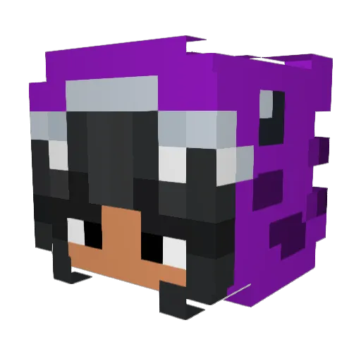 Kkaekuby Minecraft avatar head, 3D render