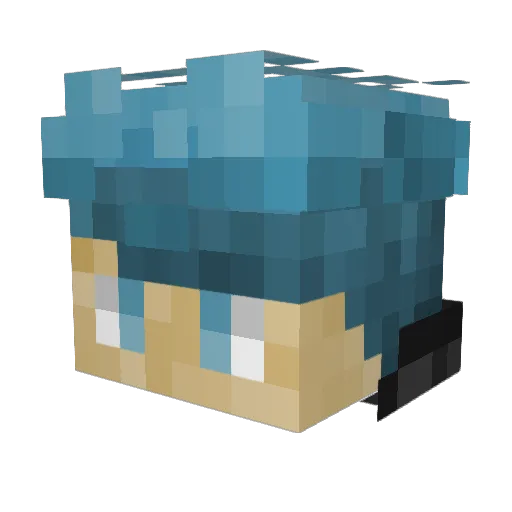 Kkaiirz Minecraft avatar head, 3D render