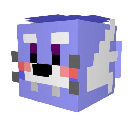 Kkam_ja Minecraft avatar head, 3D render