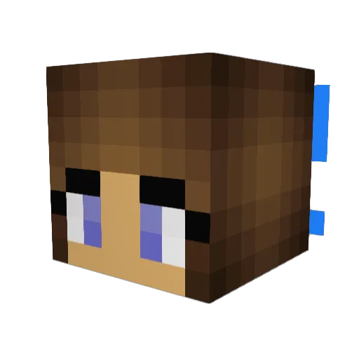 Kkers Minecraft avatar head, 3D render