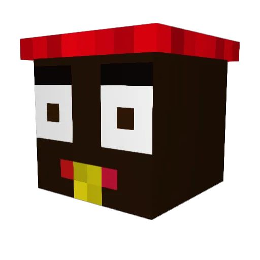 Kkew Minecraft avatar head, 3D render
