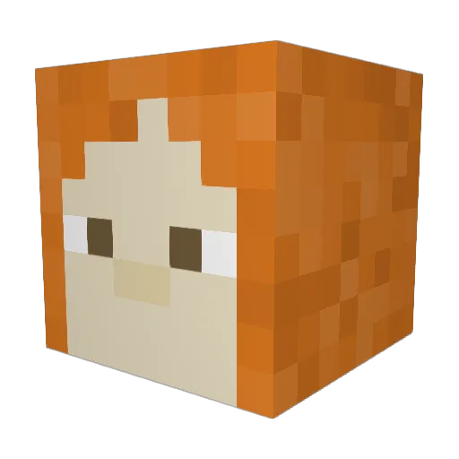 KkiKka Minecraft avatar head, 3D render