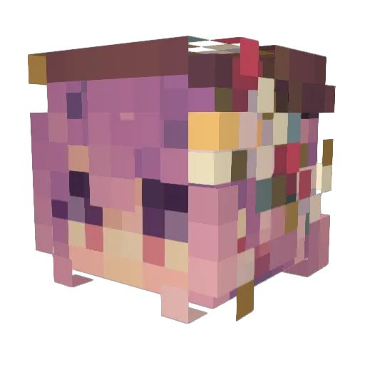 Kkimchizz Minecraft avatar head, 3D render