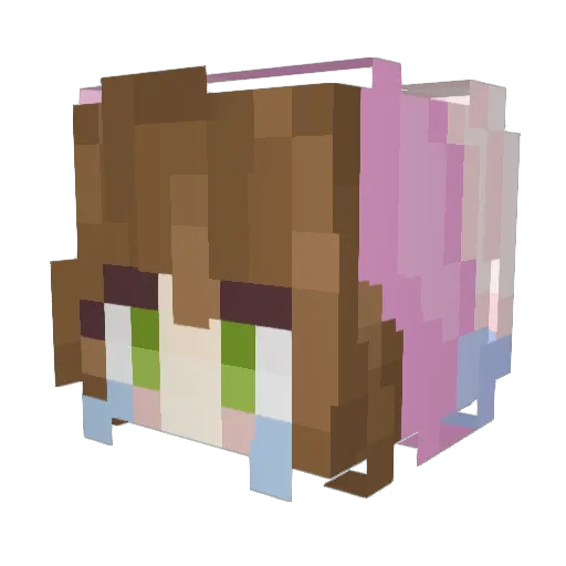 Kkinn Minecraft avatar head, 3D render