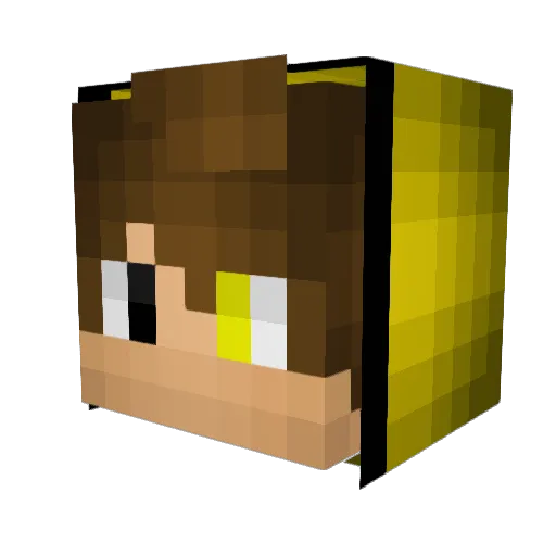 Kkkeule Minecraft avatar head, 3D render
