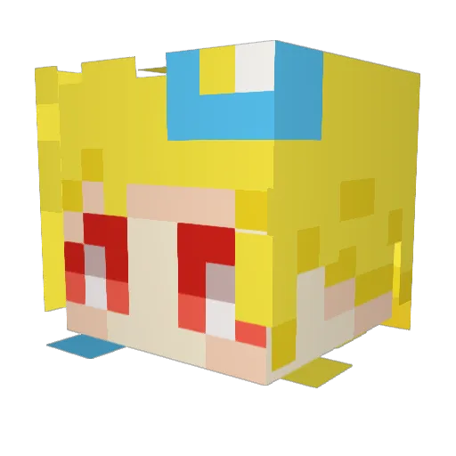 Kkotnem_ Minecraft avatar head, 3D render