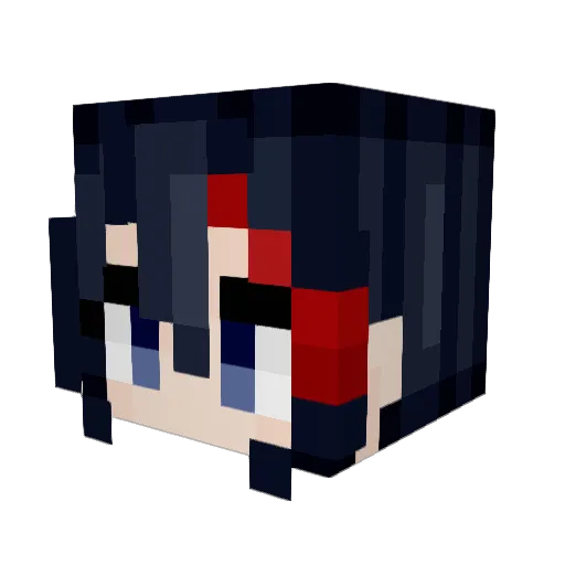 Kkrloz Minecraft avatar head, 3D render