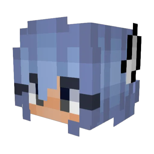 Kkroto Minecraft avatar head, 3D render