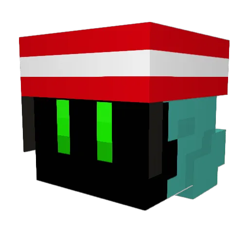 Kku_sr Minecraft avatar head, 3D render