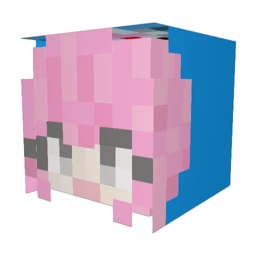 Kkultteok_ Minecraft avatar head, 3D render