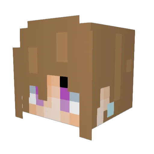 Kkumang_ Minecraft avatar head, 3D render