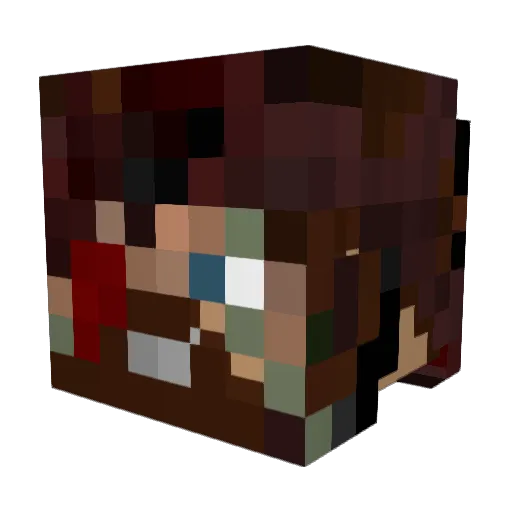 Kkunaii Minecraft avatar head, 3D render