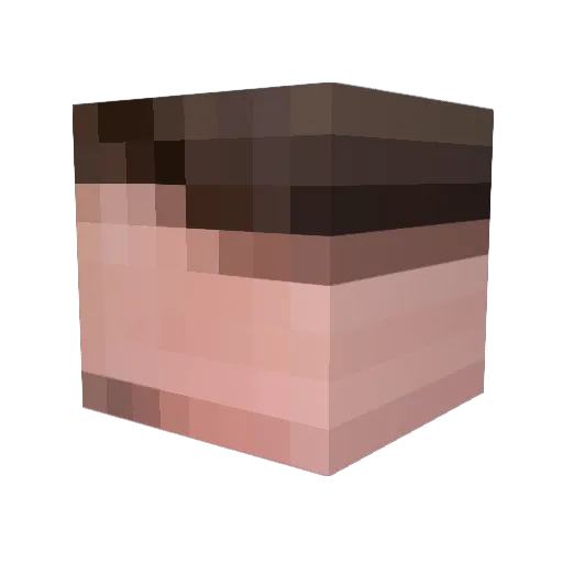 Kkxba Minecraft avatar head, 3D render
