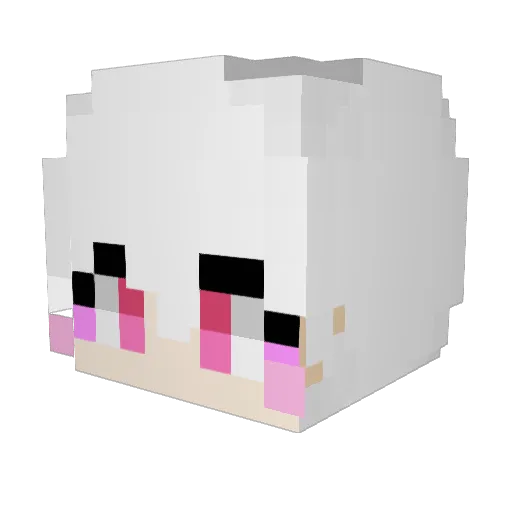 KkyuMel Minecraft avatar head, 3D render