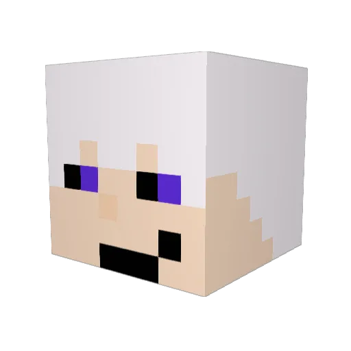 Kkzwrb Minecraft avatar head, 3D render