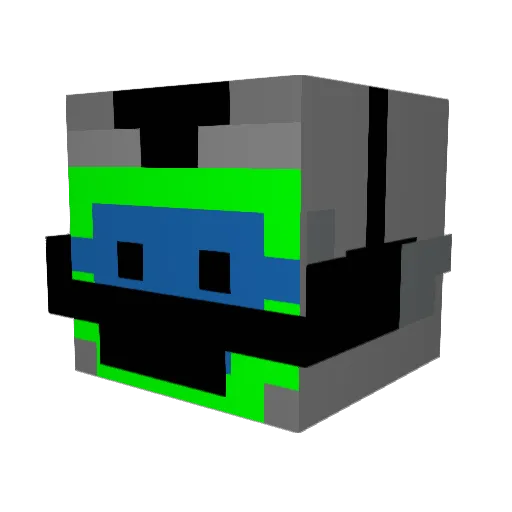 Kl4pp1 Minecraft avatar head, 3D render