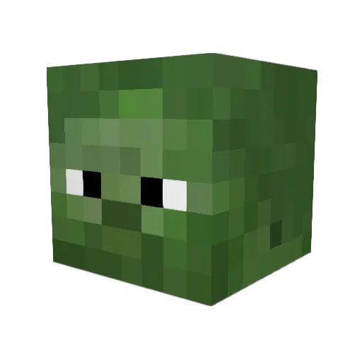 KlLR0Y Minecraft avatar head, 3D render