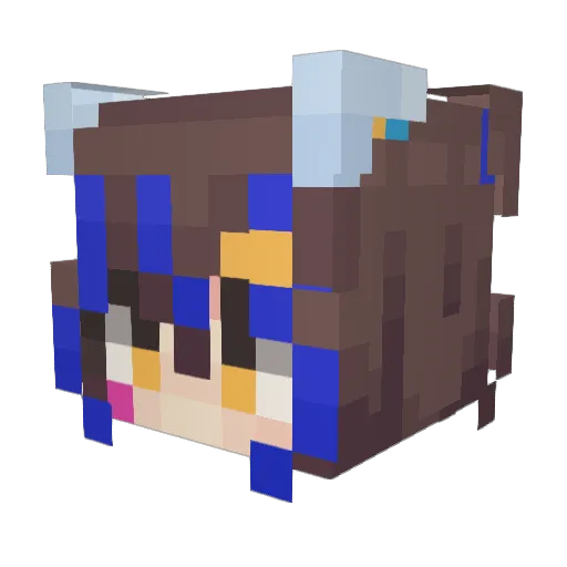 KlRIYA Minecraft avatar head, 3D render