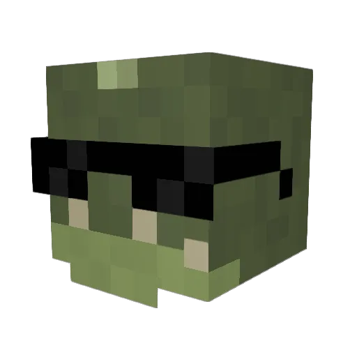 KlaX_The_Krok Minecraft avatar head, 3D render