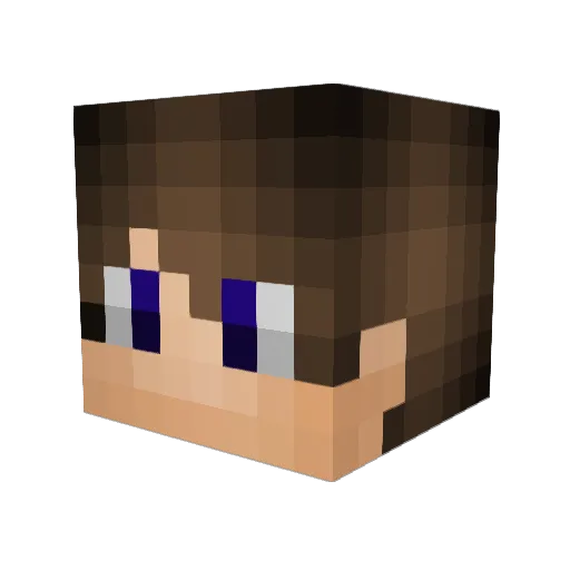 Klacke Minecraft avatar head, 3D render