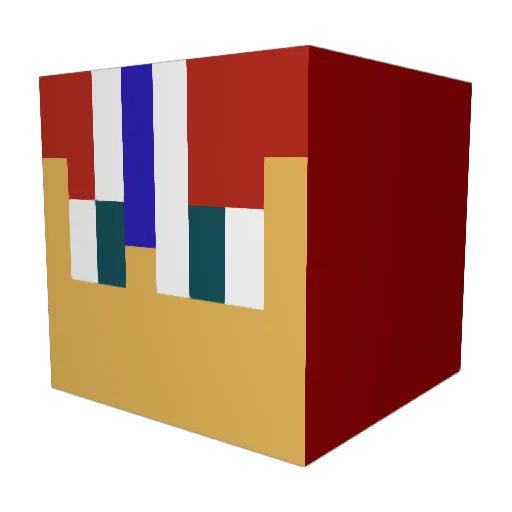 Klaebo Minecraft avatar head, 3D render