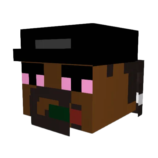 Klaern Minecraft avatar head, 3D render