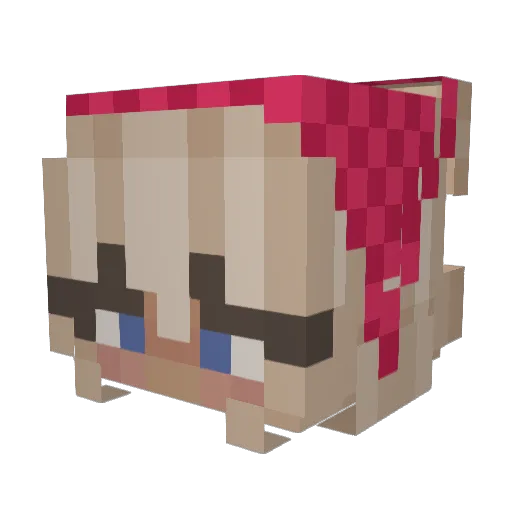 Klailea Minecraft avatar head, 3D render