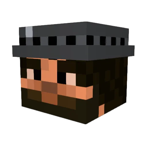 Klalokas Minecraft avatar head, 3D render