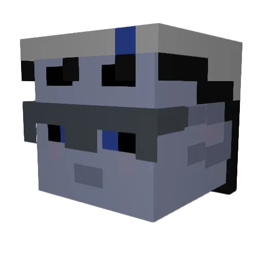 Klammeh Minecraft avatar head, 3D render