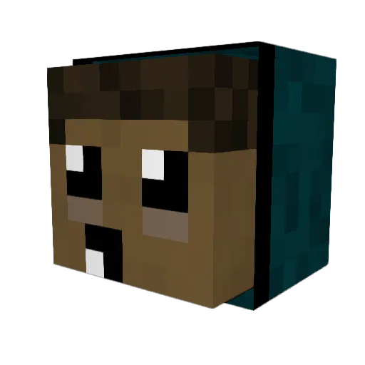 Klamzi Minecraft avatar head, 3D render