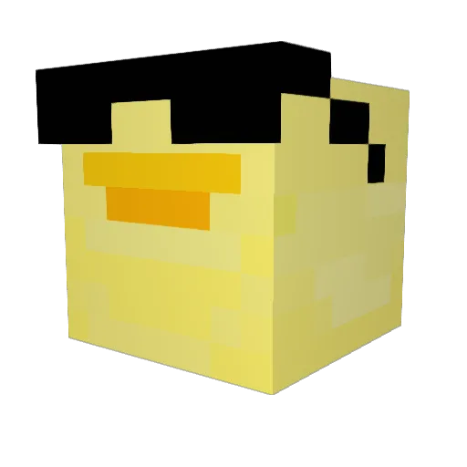 Klanten Minecraft avatar head, 3D render