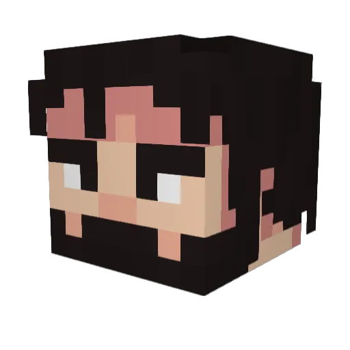 Klaoox Minecraft avatar head, 3D render