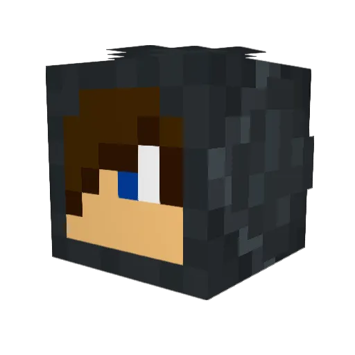 KlapHart Minecraft avatar head, 3D render