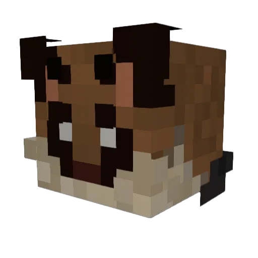 KlapeQ_ Minecraft avatar head, 3D render