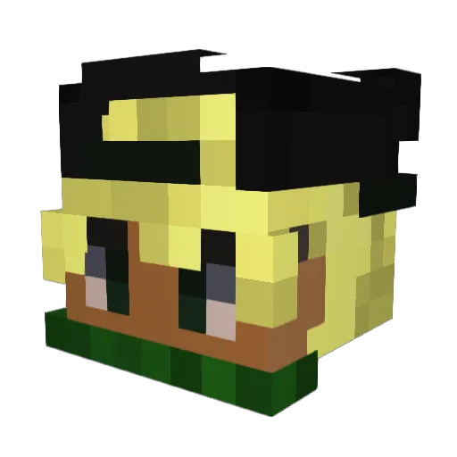 KlaplongBas69 Minecraft avatar head, 3D render