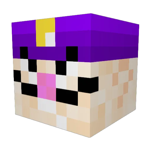 Klapp2K Minecraft avatar head, 3D render