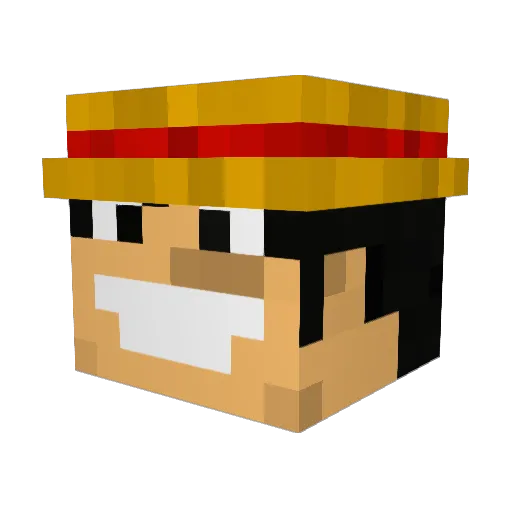 Klappador Minecraft avatar head, 3D render