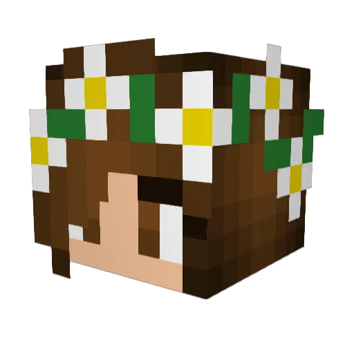 Klara2020 Minecraft avatar head, 3D render
