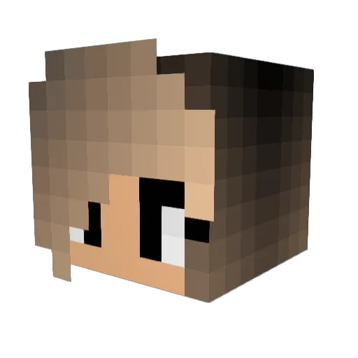 Klara74 Minecraft avatar head, 3D render